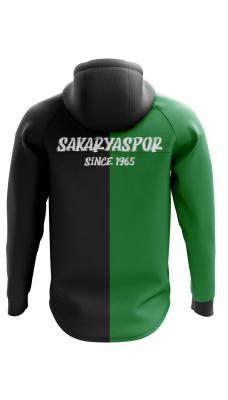 Sakaryaspor Siyah -  Yeşil Kapüşonlu Sweatshirt